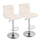 preview thumbnail 3 of 19, 17" x 19" Modern Upholstered Adjustable Height Swivel Bar Stools （Set of 2）