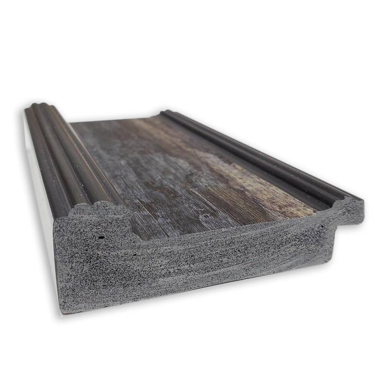 Amanti Art Rail Rustic Char Framed Dry Erase Magnetic Board
