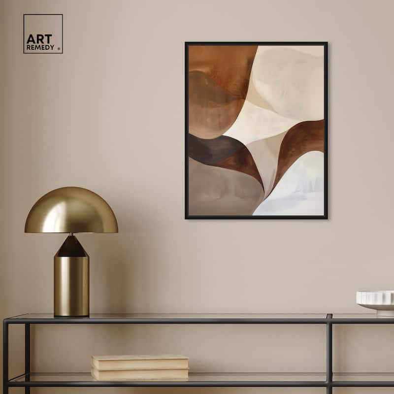 Art Remedy Dream Away Ii Framed Abstract Shapes 1 Piece Canvas Wall Art