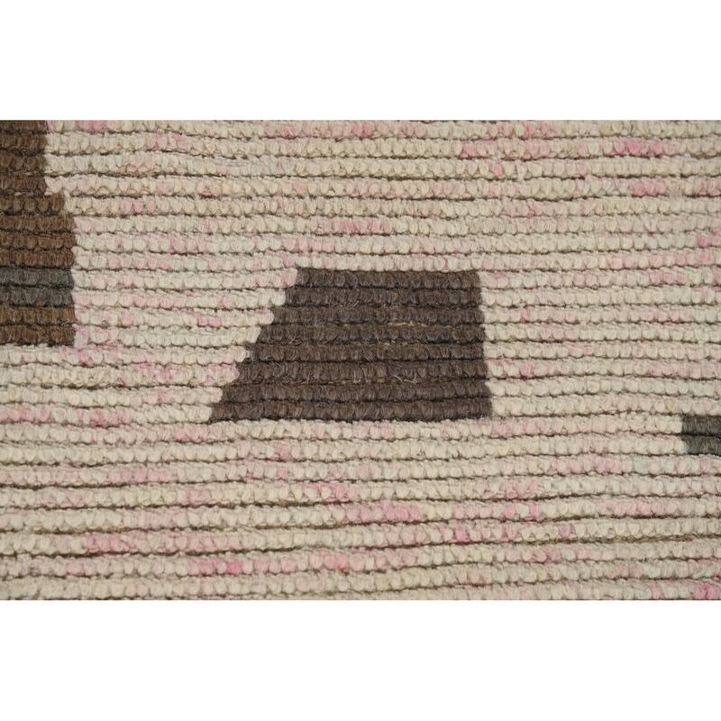 Abstract Moroccan Modern Area Rug Handmade Wool Carpet - 8'0" x 11'11"