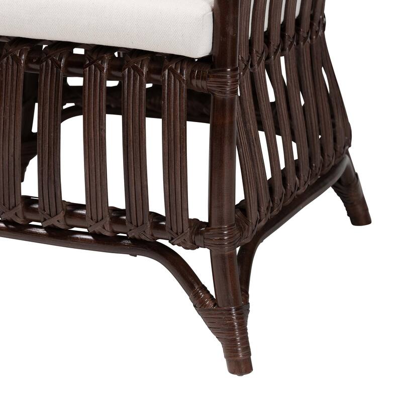 Brooklyn Bohemian Very Dark Brown Rattan Arm Chair