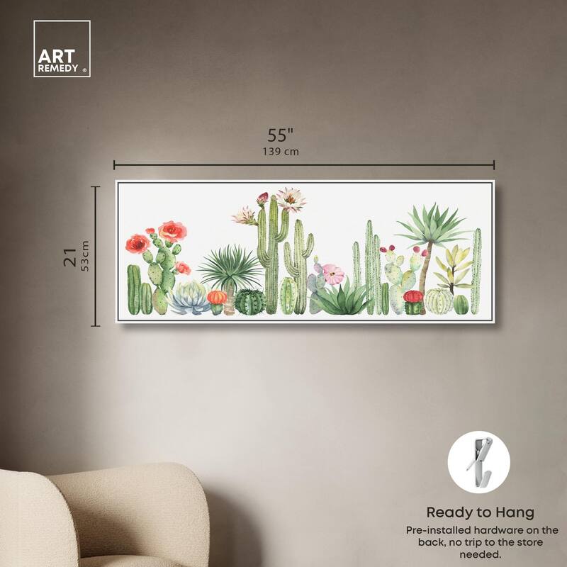 Cactus Over Doors II Panoramic Canvas by Art Remedy