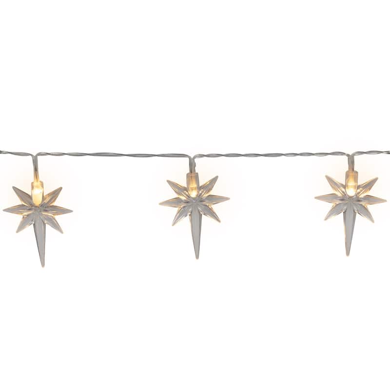 North Star Christmas Light Set - Warm White LED - 3' - Clear Wire - 10ct