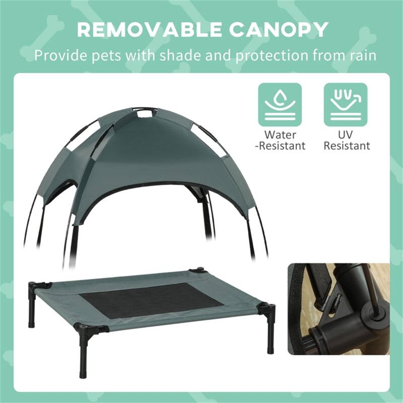 Foldable Elevated Pet Bed with Lightweight Steel Frame Including Travel Bag