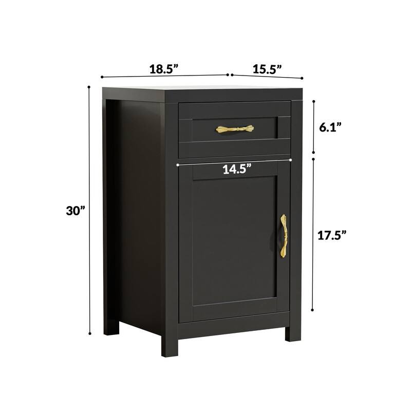 Farmhouse Night Stand with Barn Door