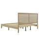 preview thumbnail 12 of 15, MERAX Solid Wood Platform Bed With Rattan