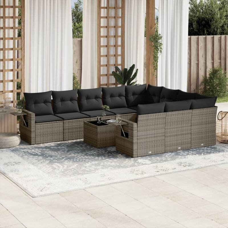 vidaXL Garden Sofa Set - Grey Without table