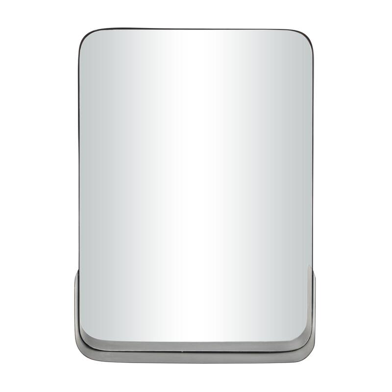 Metal 1 Shelf Wall Mirror - Black or Gold - CosmoLiving by Cosmopolitan