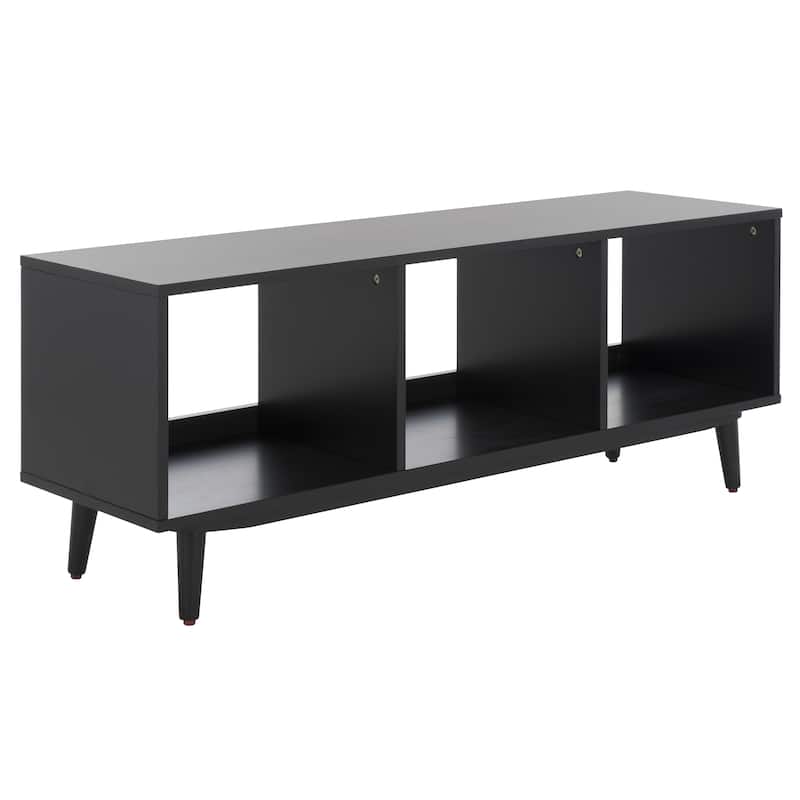 SAFAVIEH Arielle Open 3-Shelf Media TV Stand (50-inch Flat Screen) - 47.6" W x 14" L x 18" H - 48"W x 14"D x 18"H
