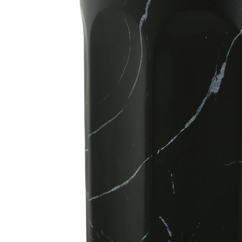 Christopher Knight Home Indoor/Outdoor Modern Black Marble Side Table