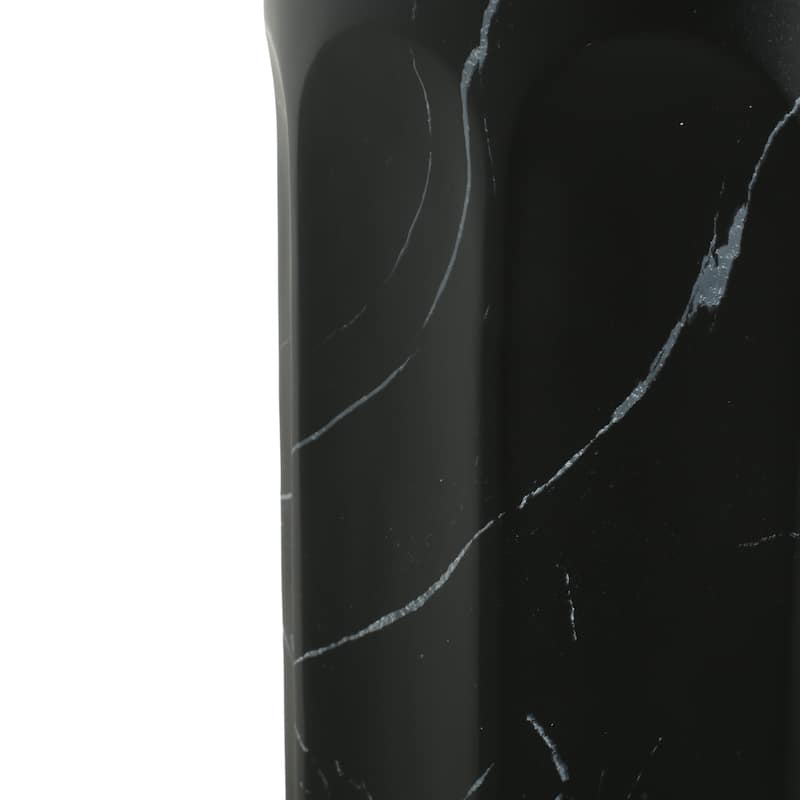 Roomfitters Outdoor Lightweight MGO Side Table, Living Room Accent End Table, Black Marble Effect