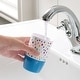 preview thumbnail 5 of 3, Multi Confetti Dot 3-Piece Bath Accessory Set - multi on blue/white - 3 pc set