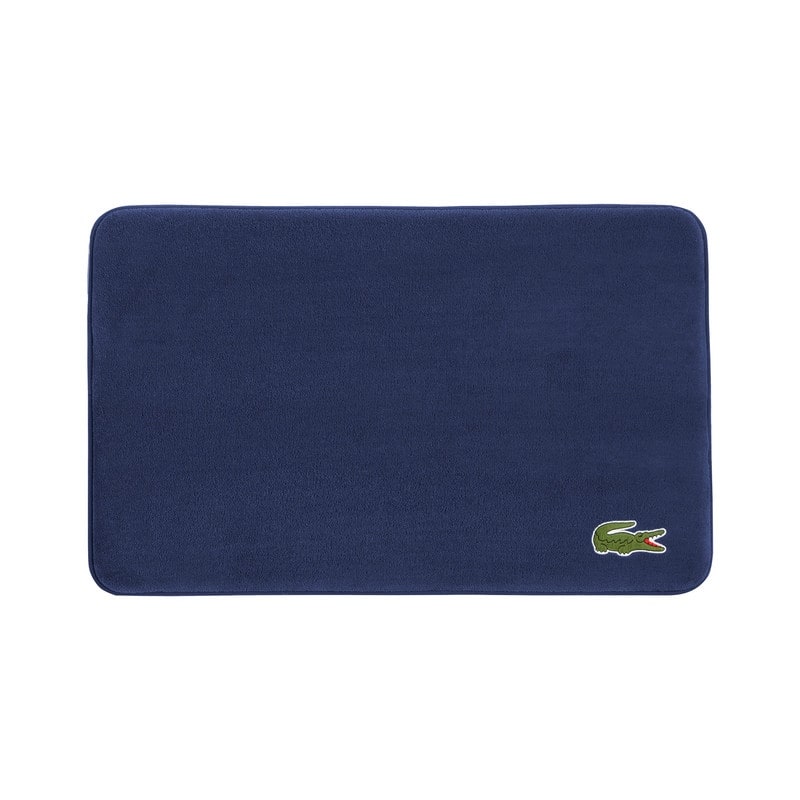 Lacoste Croc Memory Foam Non-Slip Bath Rug - Navy