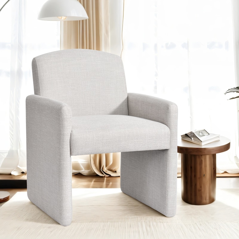 Modern 2Pcs Couture 23.5" W Upholstered Square Armchairs