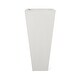 preview thumbnail 22 of 20, Ella Outdoor Modern Cast Stone Planter by Christopher Knight Home 13.00" L x 13.00" W x 28.50" H - Matte White