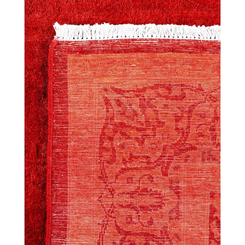 Contemporary Overdyed Wool Hand Knotted Runner - 3' 0" x 9' 1"