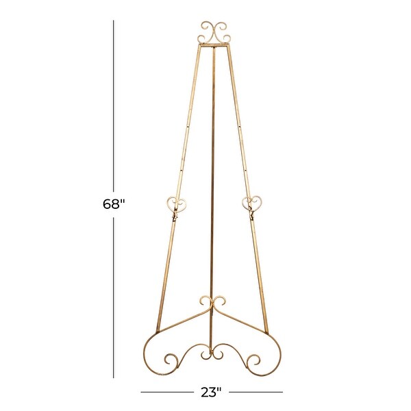 Gold Metal Traditional Easel 68 x 23 x 33 - 23 x 33 x 68