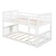 preview thumbnail 6 of 11, Low Bunk Design Twin Over Twin Bunk Bed with Ladder, White
