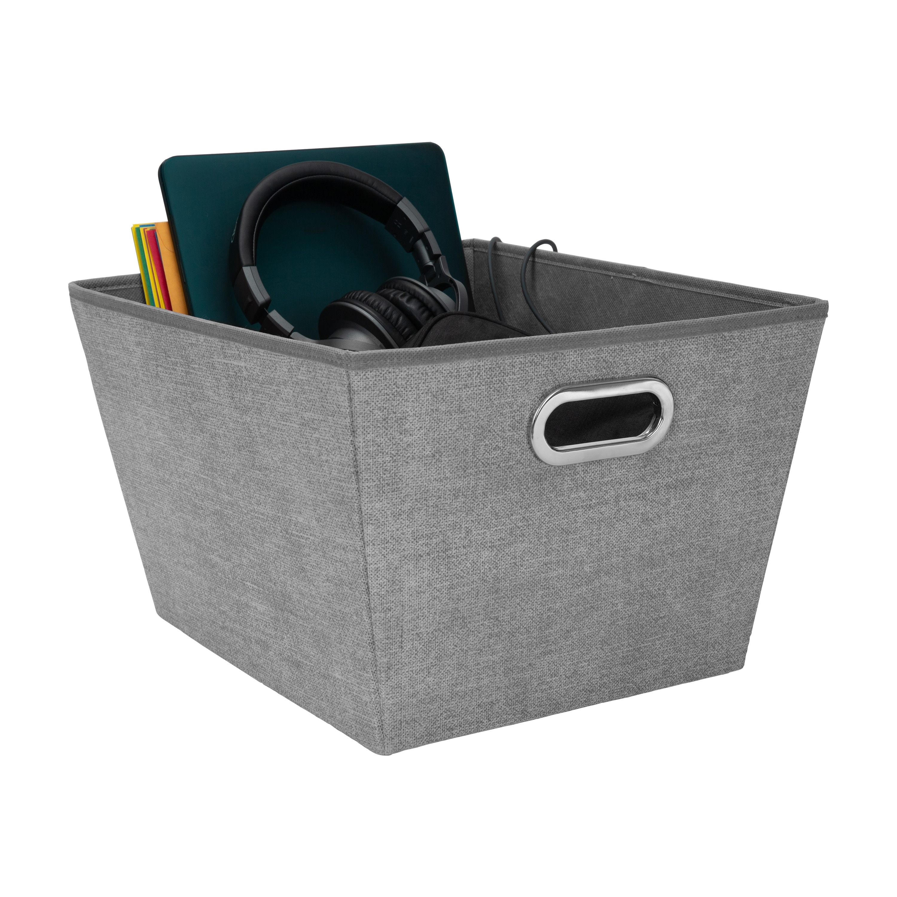 Simplify Large Grommet Storage Bin in Heather Grey - 17