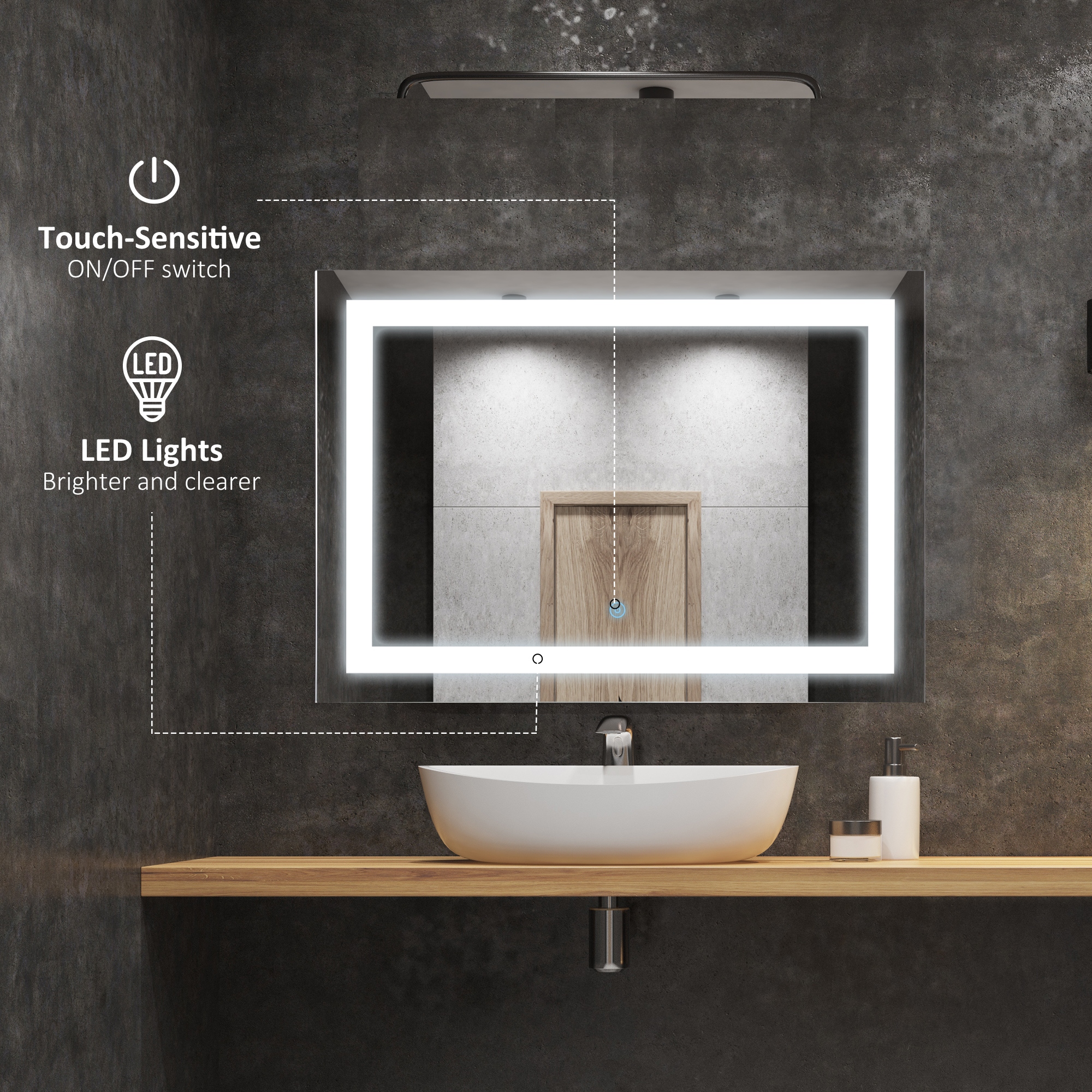 Homcom led mirror new arrivals