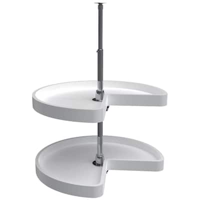 Rev-A-Shelf RAS Polymer 24 Inch Pie Cut 2 Shelf Lazy Susan Set with