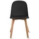 preview thumbnail 60 of 71, Set of 4 Plastic Dining Side Chair Wood For Event Kitchen Office Event Garden Patio Cafe Indoor Outdoor