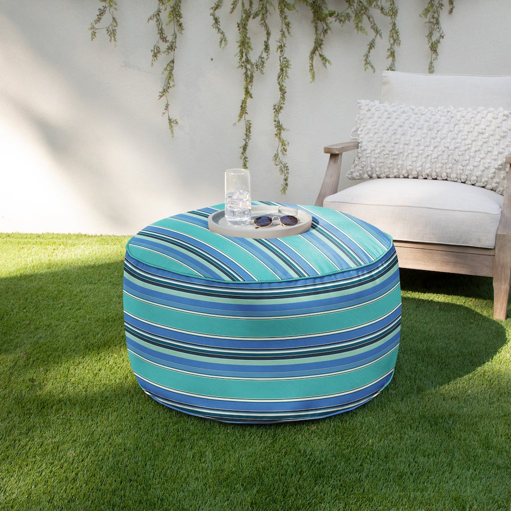 Sorra Home Sunbrella Indoor/Outdoor Round Bean Pouf