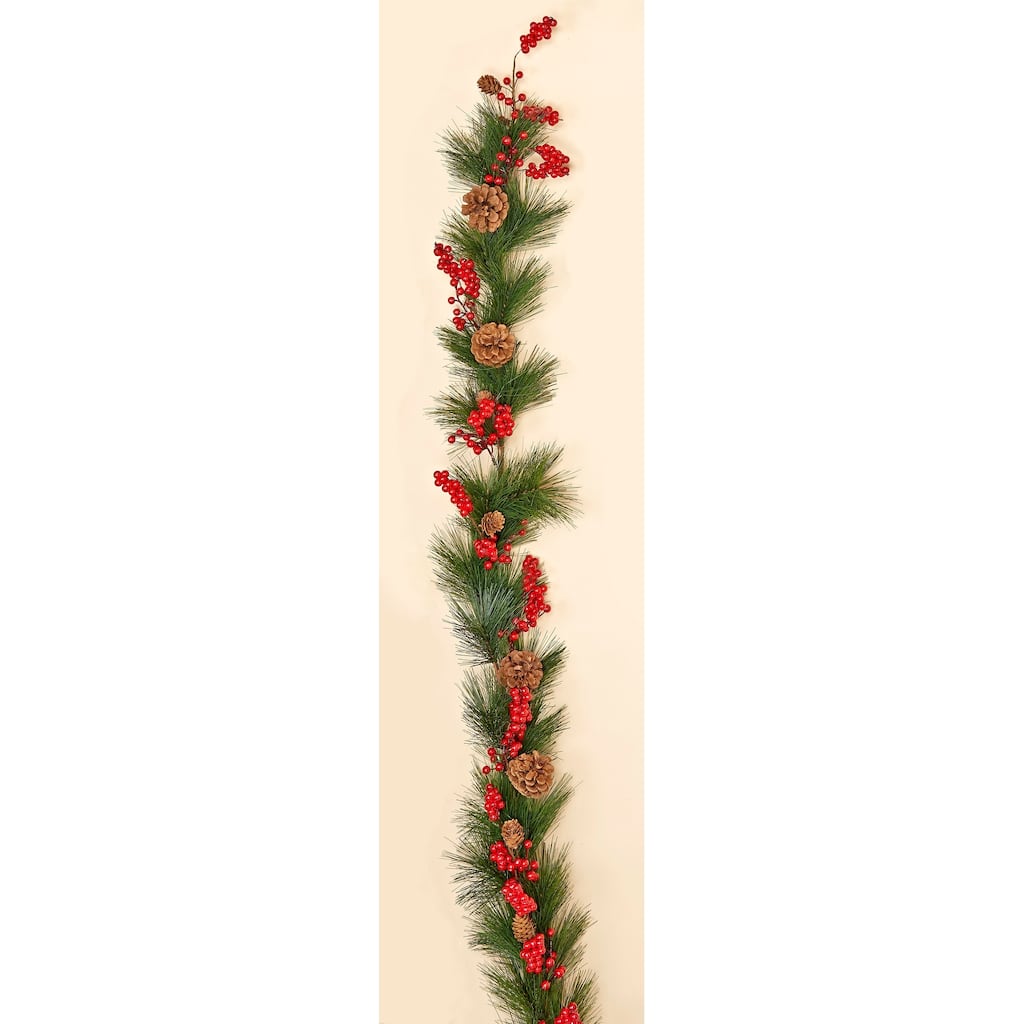 5' Berry & Pine Cone Garland - Multicolor