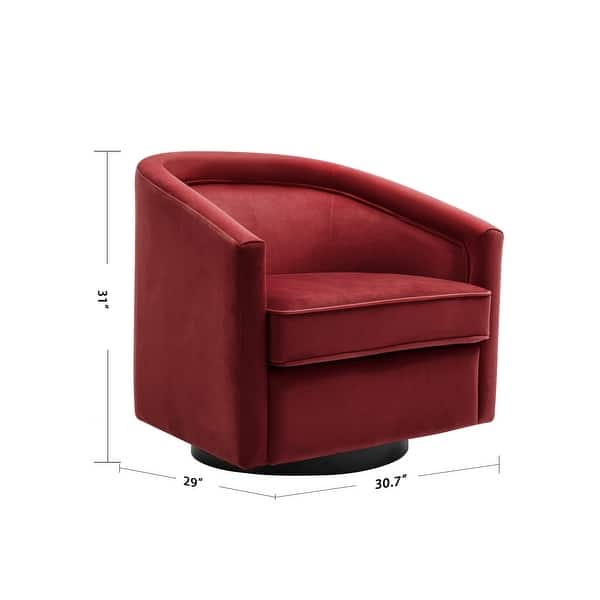 dimension image slide 3 of 10, WOVENBYRD Classic Barrel Swivel Chair