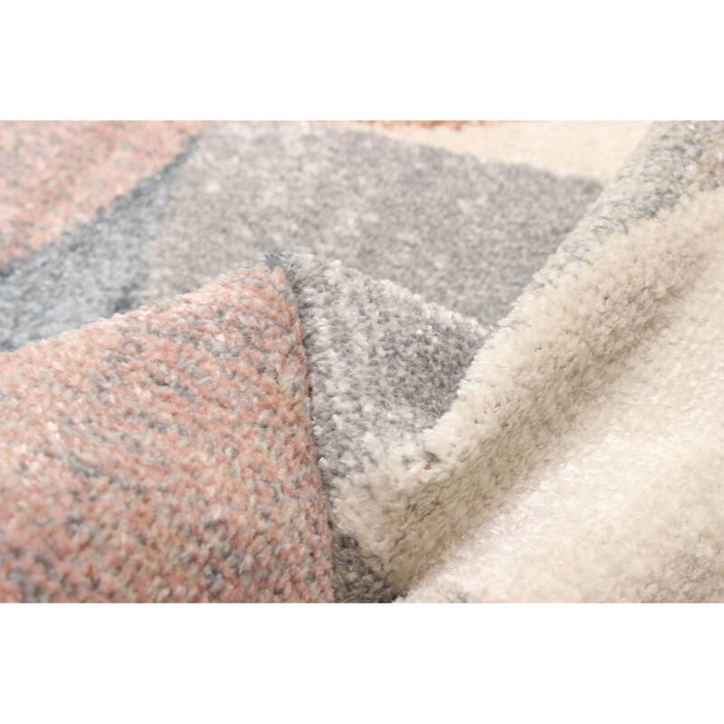ECARPETGALLERY Machine Woven Bennett Ivory Area Rug