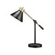 preview thumbnail 3 of 1, Signature Design by Ashley Garville Black and Brass-tone Metal Table Lamp - 19"W x 7"D x 19"H