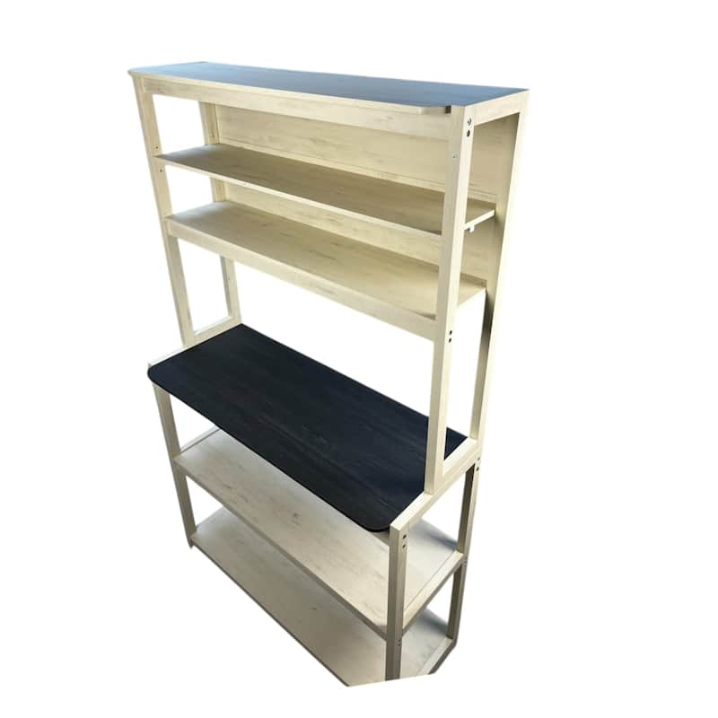 39.37" 5-Tier Bakers Rack for Kitchen with Storage, Coffee Bar, Kitchen Shelves, Microwave Stand