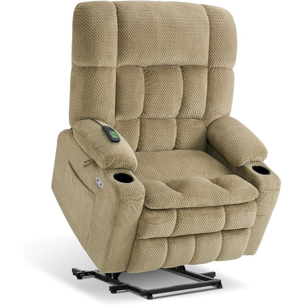 MCombo Dual Motor Power Lift Recliner Chair with Massage and Heat for ...