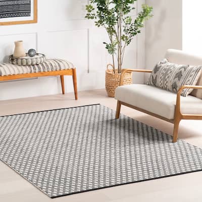 Home Conservatory Dainty Diamond Handwoven Cotton Area Rug
