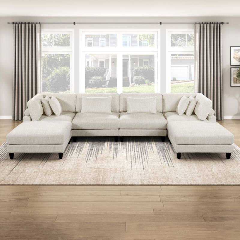 Jonas 6-Piece Modular Sectional Sofa with Ottoman
