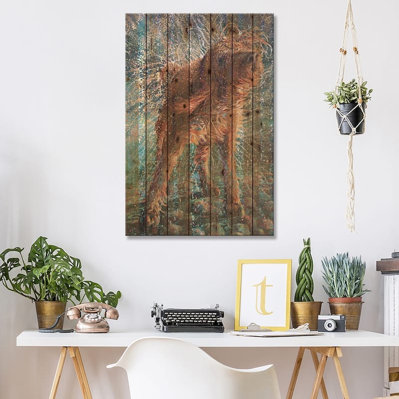 Beaded Threads Print On Wood by Iris Scott - Multi-Color