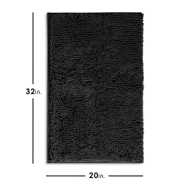 dimension image slide 33 of 34, Hearth & Harbor Non-Slip Super Plush Chenille Bathroom Rugs