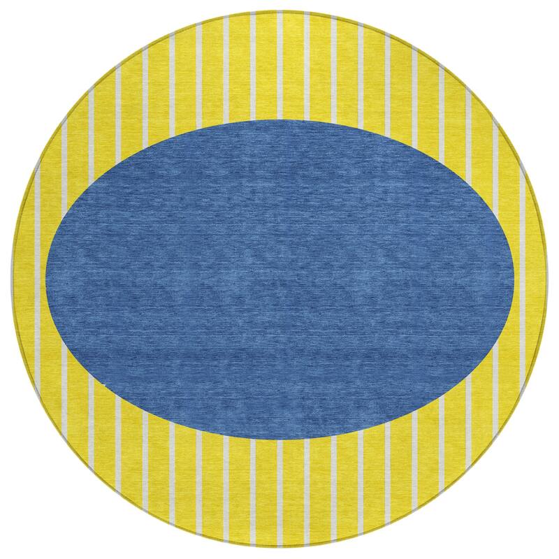 HomeRoots Striped Transitional Rectangle Outdoor Rug