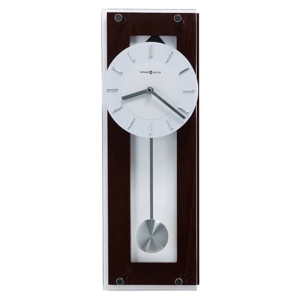 slide 2 of 3, Howard Miller Emmett Modern Wood and Glass Pendulum Wall Clock