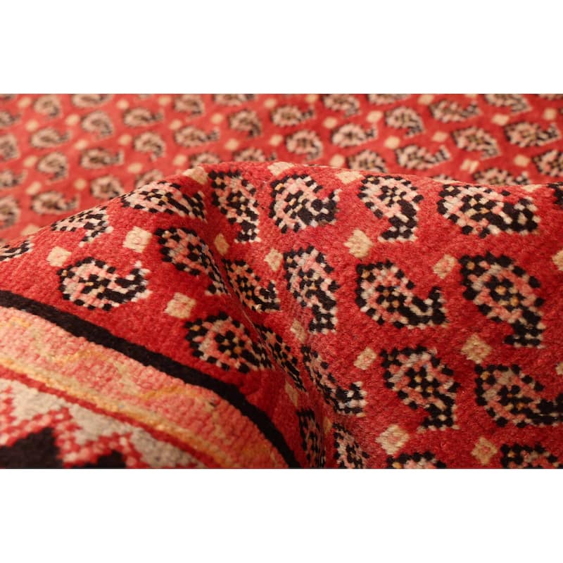 ECARPETGALLERY Hand-knotted Andelz Red Wool Rug - 3'6 x 10'1