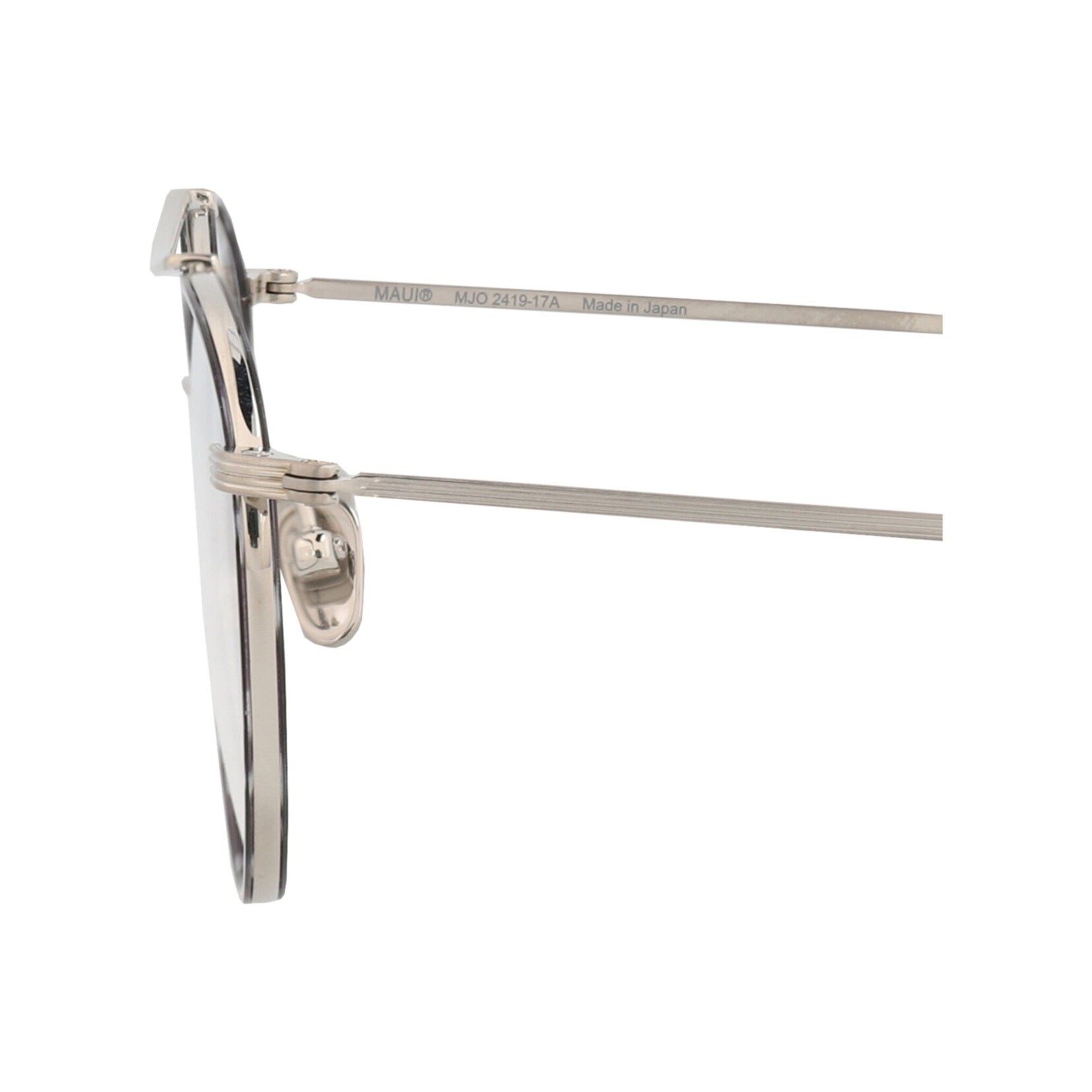 Round-Frame Titanium and Nylon Optical Frames Agstum Pure Titanium Retro Round Optical Eyeglasses Frame 44  main image 4