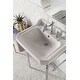 preview thumbnail 5 of 9, Wellington 24" Single Console Sink with Metal Finish Stand