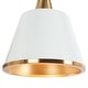 preview thumbnail 7 of 10, Nisa Modern 3-Light Bathroom Vanity Light White Gold Metal Wall Sconce - L 22.5"* W 7.9"* H 9"