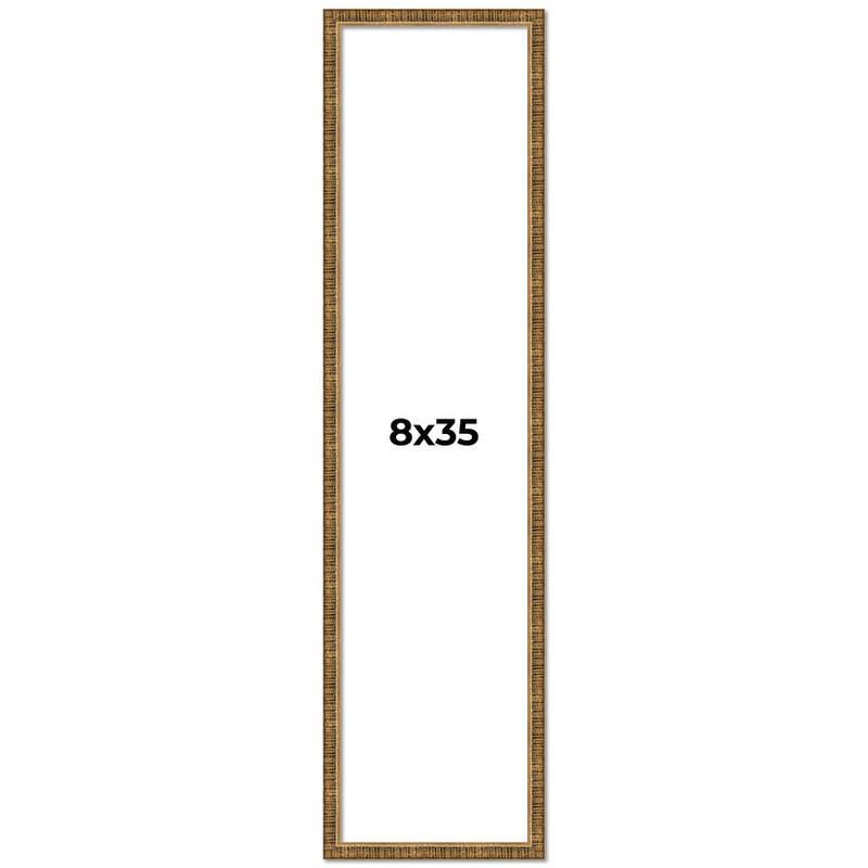 8x35 Frame Gold Kingsley Distressed Solid Wood Picture Frame Width