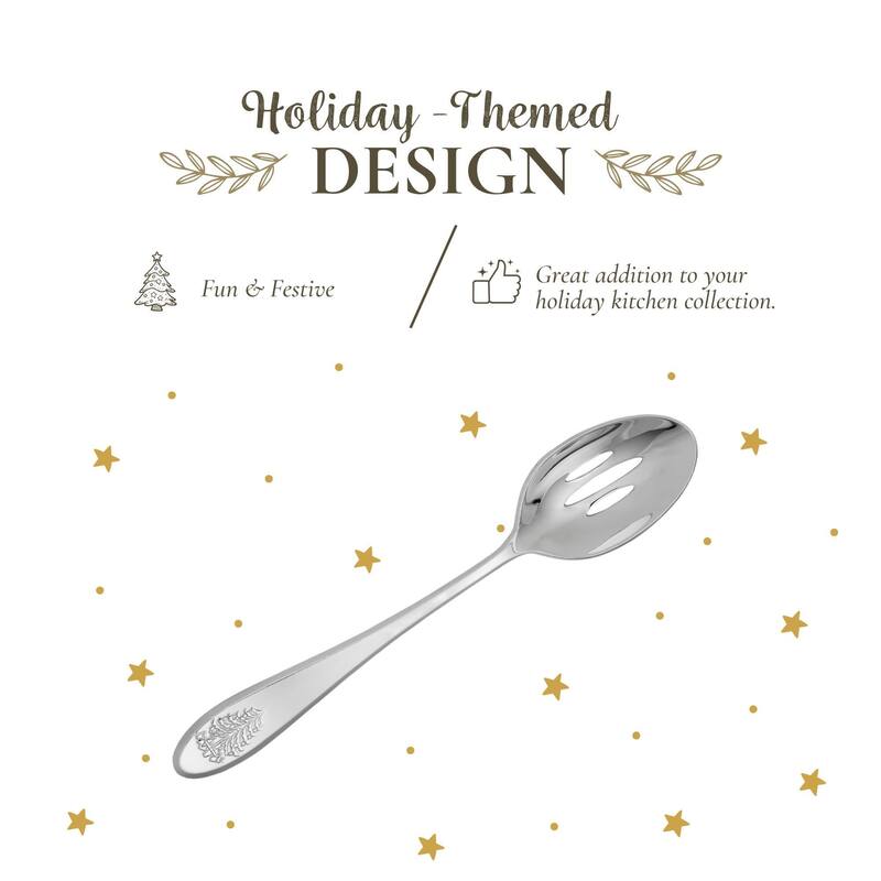 Spode Christmas Tree Slotted Spoon - 10" L