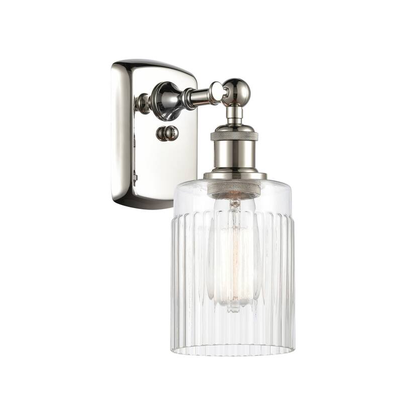 Innovations Lighting Hadley 9" Tall Bathroom Sconce - Polished Nickel / Clear