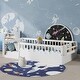 preview thumbnail 25 of 70, Safety Toddler Floor Bed Concise Fence Bed with Guardrails White - Twin