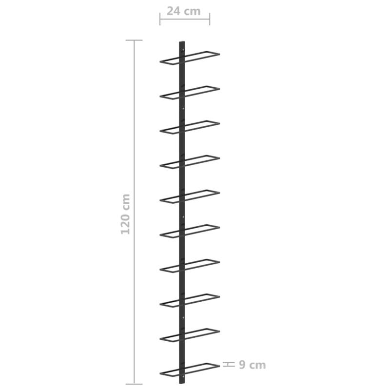 vidaXL Wall Wine Rack Wall Mounted Bottle Holder Storage Organizer for Pantry
