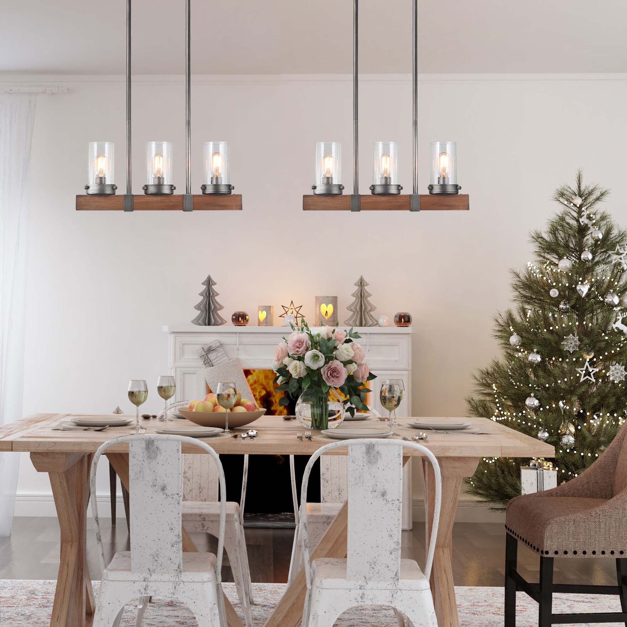 Shop Lnc Farmhouse Chandeliers 3 Light Pendant Ceiling Lamp For Island L22 X W3 9 X H9 4 Overstock 28268936