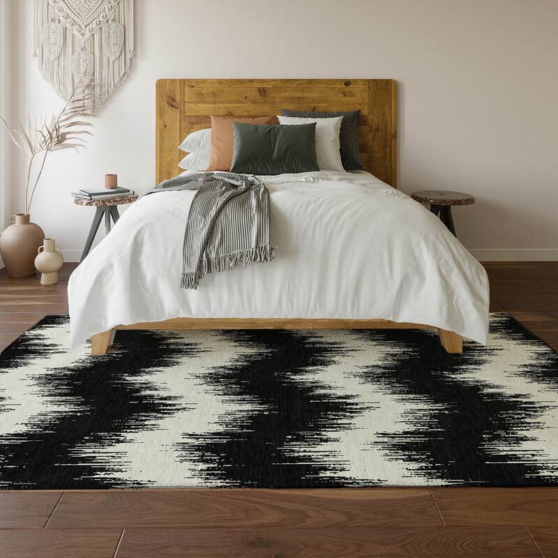 Premium Washable Super Soft Farmhouse Chevron Mayfield Rug